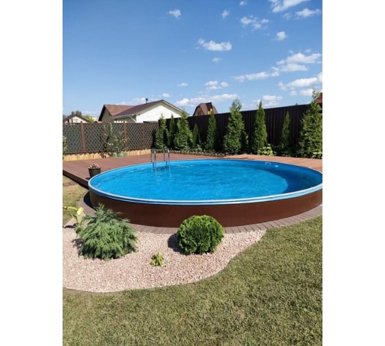 Круглый бассейн Лагуна 305x125см Природный камень 8400л ТМ236/30512