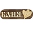 Табличка SportElite БАНЯ 30х10см, Дубовый листок, светлый шрифт 28274592 1