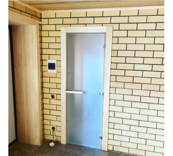 Дверь для бани DoorWood теплое утро, 1900x700 мм по коробке, левая, петли слева DW-00011882