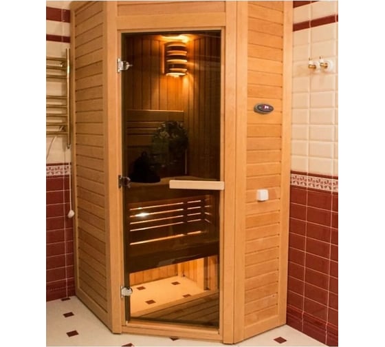 Дверь для бани DoorWood теплый день, 1900x700 мм по коробке, правая, петли справа УТ-00011880