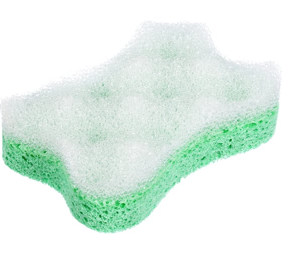 Мочалка из целлюлозы c массажным слоем Банные Штучки 13х9х3.5 см, фигурная 32602 1