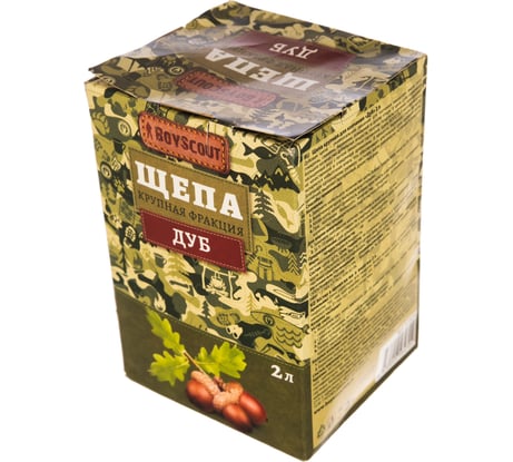 Крупная щепа для копчения BOYSCOUT Дуб, 2 л 61924