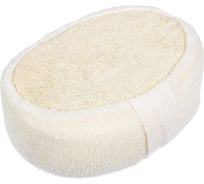 Мочалка из люфы Банные Штучки спонж мягкий с хлопком, 11х15х5 см 40002