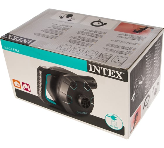 Электрический насос Intex Quick-Fill, 220В от бытовой сети, 3 насадки 66644