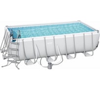 Каркасный бассейн Bestway Power Steel 488х244х122см, 11532л, фильтр-насос, лестница, тент 56670 BW 004882