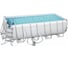 Каркасный бассейн Bestway Power Steel 488х244х122см, 11532л, фильтр-насос, лестница, тент 56670 BW 004882 1