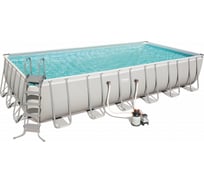 Каркасный прямоугольный бассейн Bestway 732х366х132см, 30045 л, песочный фильтр-насос 5678л/ч 56475 BW