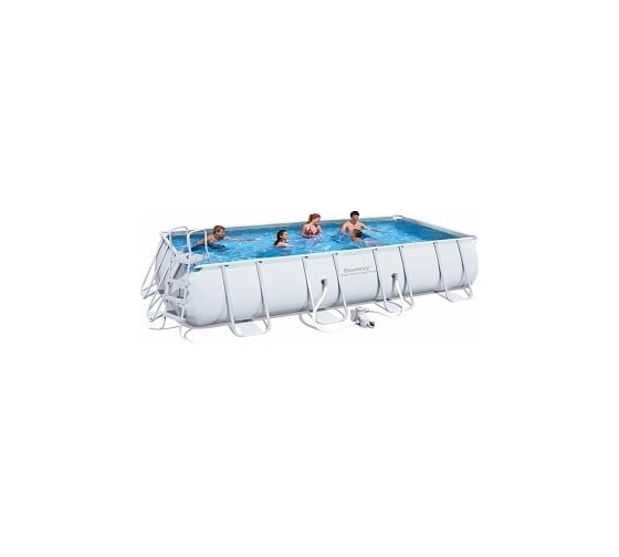 Каркасный прямоугольный бассейн Bestway 549х274х122 см, 14812 л, 5678 л/ч 56465 BW 008927