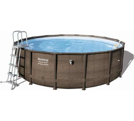 Каркасный бассейн Bestway Power Steel Deluxe 488x122см, 19480л 56666 BW