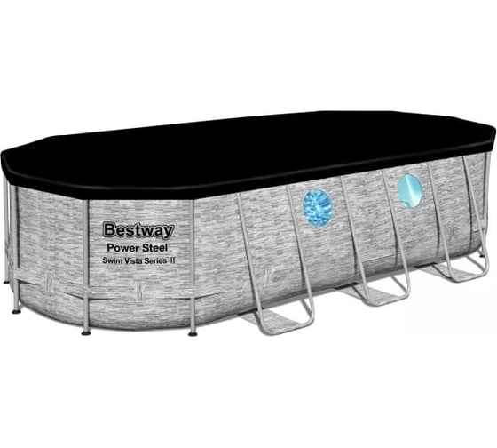 Каркасный овальный бассейн Bestway 549х274х122 см, 13430 л, 5678 л/ч 56716 BW 006195