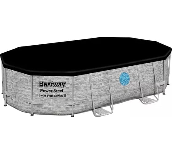 Каркасный овальный бассейн Bestway Ротанг 488x305x107см 56946 BW 008908