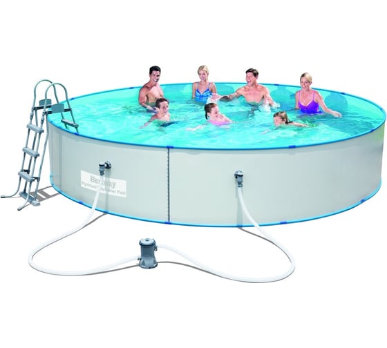 Стальной бассейн Bestway Hydrium Splasher Pool Set 460х90 см, 14110 л, 2006л/ч, лестница 56386 BW