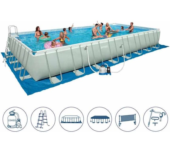 Каркасный бассейн Intex Ultra Frame 975х488х132см 26378