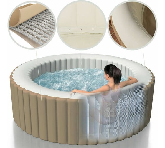 СПА-бассейн Intex Bubble Massage 145/196x71см, круглый 28474