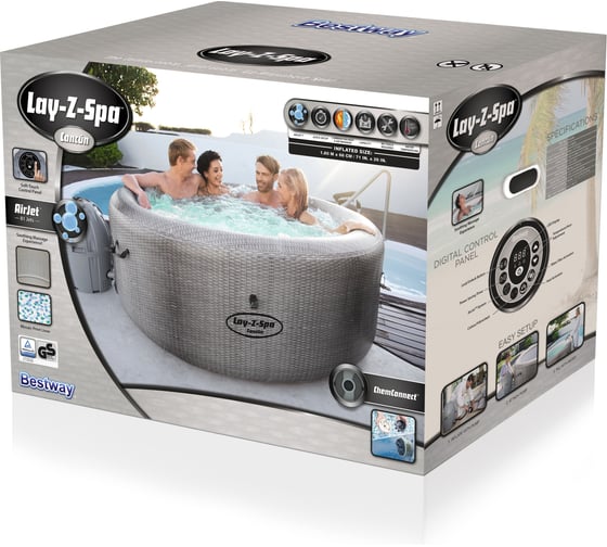 СПА-бассейн с аэромассажем Bestway Канкун на 2-4 человек, 180x66см, 669л 54286 BW