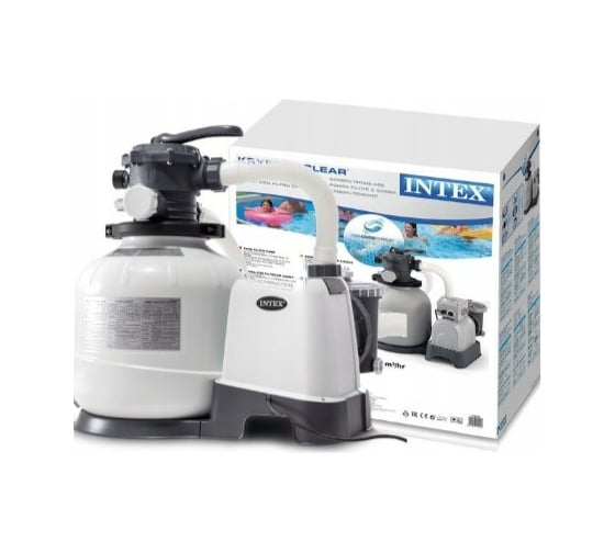 Песочный фильтр-насос Intex Krystal Clear, 10.5м3/ч, резервуар для песка 35кг 26648