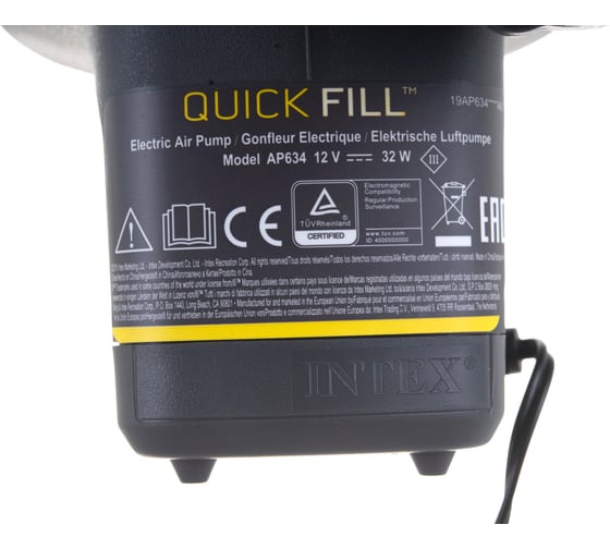 Электрический насос Intex Quick-Fill, 12В/220В 66634