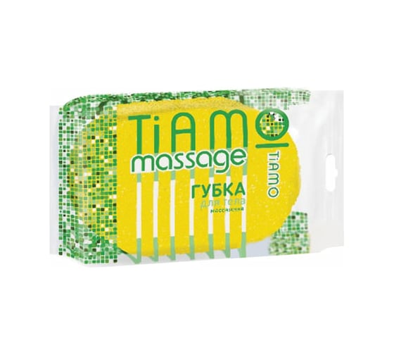 Мочалка-губка TIAMO Овал Original поролон, 9 г, ассорти 604619