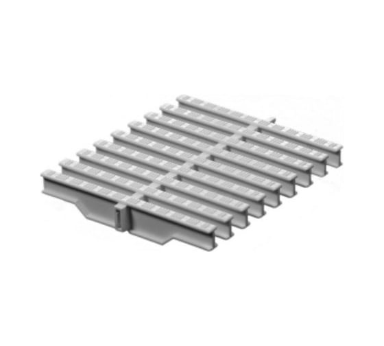 УФ-стойкая переливная решетка для бассейна Reexo GP, 22x245 мм, цвет белый, блок 10 п.м. 178238