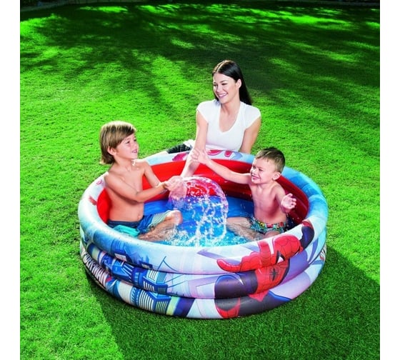 Детский круглый бассейн Bestway 122х30 см, 200 л, Spider-Man 98018 BW 006306