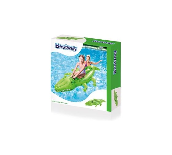 Надувная игрушка-наездник Bestway Крокодил с ручкой 203х117 см 41011 BW 004843