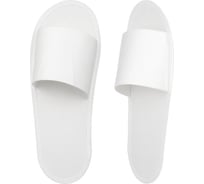 Одноразовые тапочки ООО Комус спанбонд, открытый мыс, спанбонд/картон 2 мм, 150 пар/уп. 1899146