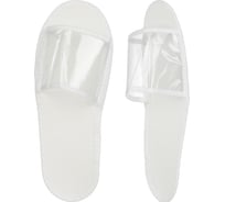 Одноразовые тапочки для душа/бассейна ООО Комус пвх, открытый мыс, подошва эва 3 мм, 150 пар/уп. 1899147