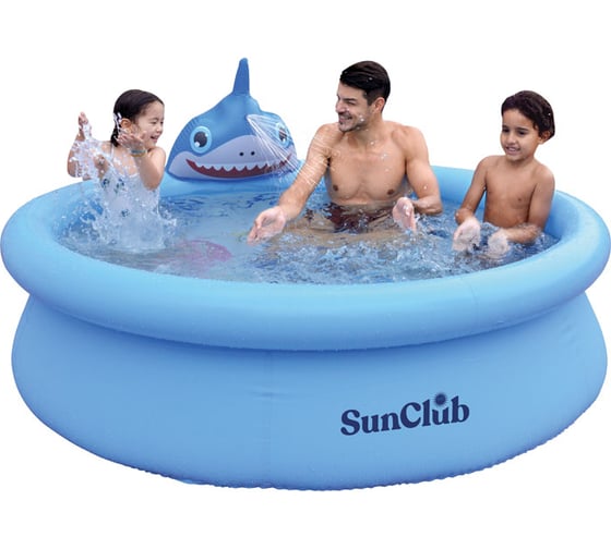 Надувной бассейн JILONG SHARK 3D SPRAY 190х47см, возраст 3+ 17822