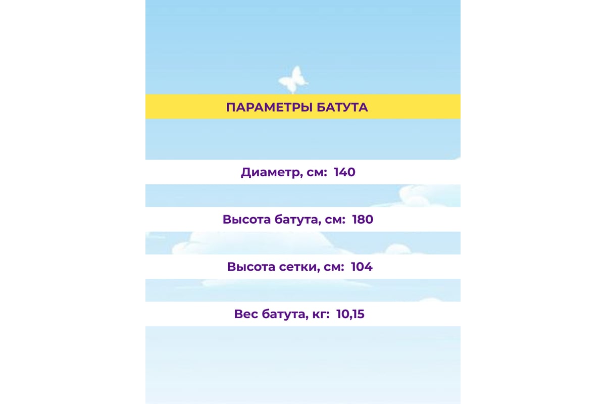 Детский каркасный батут для дома и улицы Капризун 140 см, с защитной  сеткой, зеленый 404586 - выгодная цена, отзывы, характеристики, фото -  купить в Москве и РФ