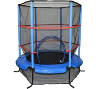 Каркасный батут Капризун 140 см, для дома и улицы, с защитной сеткой, синий 404584