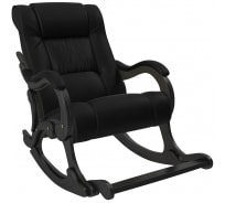 Кресло-качалка Комфорт Модель 77, венге, кожзам Vegas Lite Black 68428