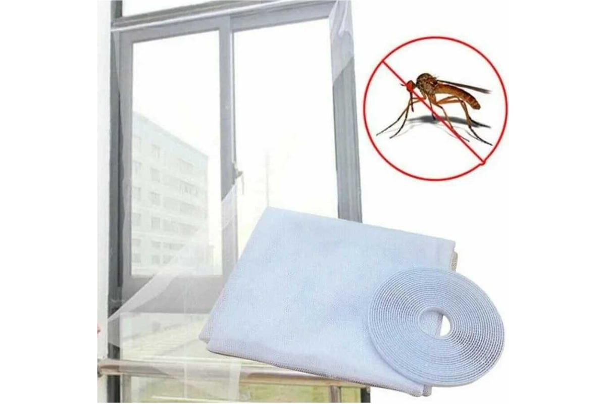 Противомоскитная сетка для окна Stayer Comfort с крепежной лентой белая ...
