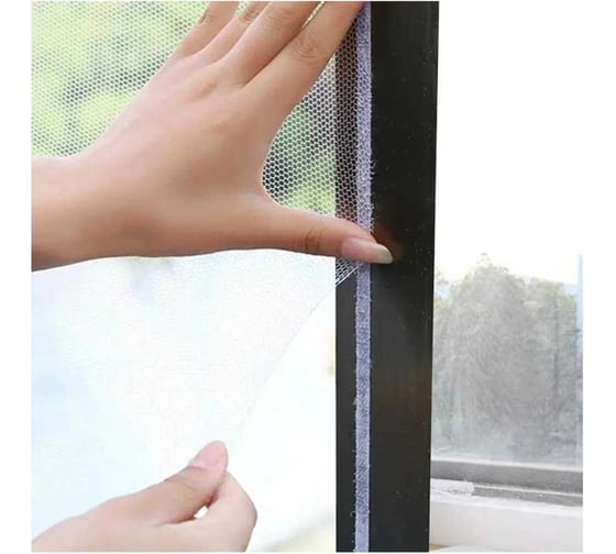 Противомоскитная сетка для окна Stayer Comfort с крепежной лентой белая ПЭТ 12480-11-13
