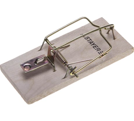 Малая мышеловка Stayer Standard с деревянным основанием 40501-S