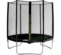 Батут Капризун с лестницей и внешней сеткой, 244 см, черный 404602