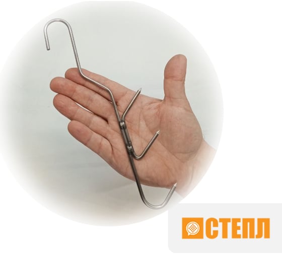 Крюки для рыбы ООО Степл тройные, 240/4 мм, 10 шт., из пищевой, нержавеющей стали H03T4240