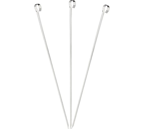 Набор шампуров Ecos 450*10*0,7мм, угловой, без витка, 3шт. 999714