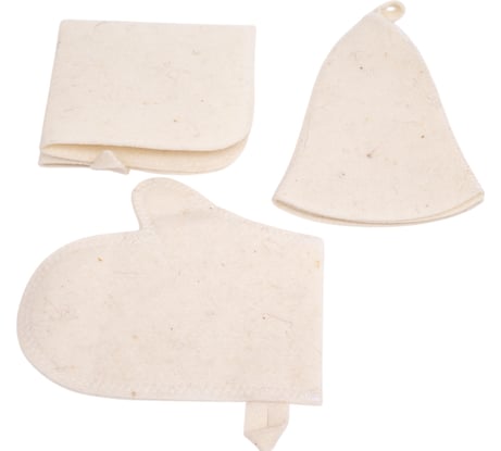 Набор из трех предметов Hot Pot Шапка, коврик, рукавица, войлок 42013