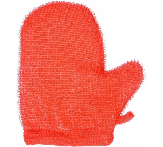 Мочалка-варежка из полипропилена, варежка Банные Штучки 21x18 см, medium, 6 цветов, для бани и сауны, без упаковки 40171-Б
