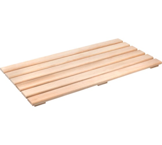 Решетка на пол Банные штучки 50x100x4 см для бани и сауны, ольха  33253 1
