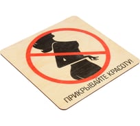 Табличка Банные Штучки Прикрывайте красоту 20х20 см, береза 32304