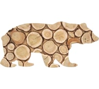 Панно можжевеловое, фигурное Банные Штучки медведь 27x57 см 33577