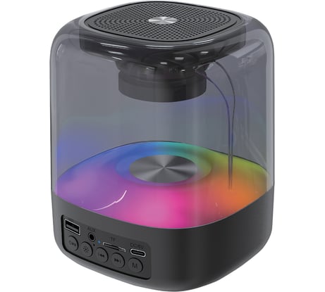Акустическая система QUMO Plasma ВТ 0082, объемное звучание, RGB подсветка отключаемая , USB+MicroSD+Jack 3,5мм + Блютуз 42085