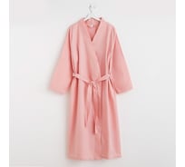 Халат вафельный женский Экономь и Я удлиненный, размер 42-44, пудра, 100% хлопок, 200 г/м2 5045783