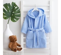 Халат махровый детский Экономь и Я размер 28, нежно-голубой, 100% хлопок, 320 г/м2 4560865