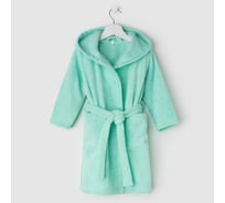 Халат махровый детский Экономь и Я размер 32, нежно-бирюзовый, 100% хлопок, с AIRO, 320 г/м2 4560875