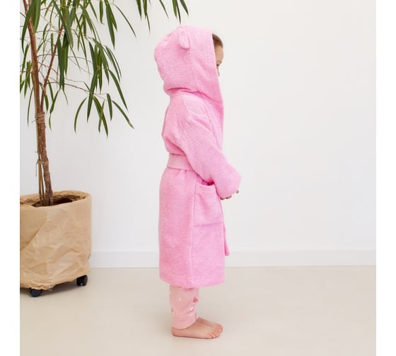 Детский махровый халат Этель Little princess р. 34/122-128 см, розовый 4846014