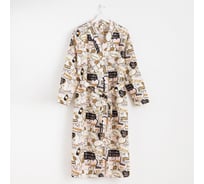 Женский удлиненный халат Этель Девичник р.46-48, вафля, плотность 200г/м2, 100% хлопок 5928216