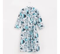 Женский халат Этель Mint mood рукав 3/4 р.42-44 вафля, плотность 200г/м2, 100% хлопок 5928232
