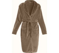 Халат Cozy LoveLife серо-коричневый, р.L, микрофибра 100% п/э, 250 г/м2 9079455